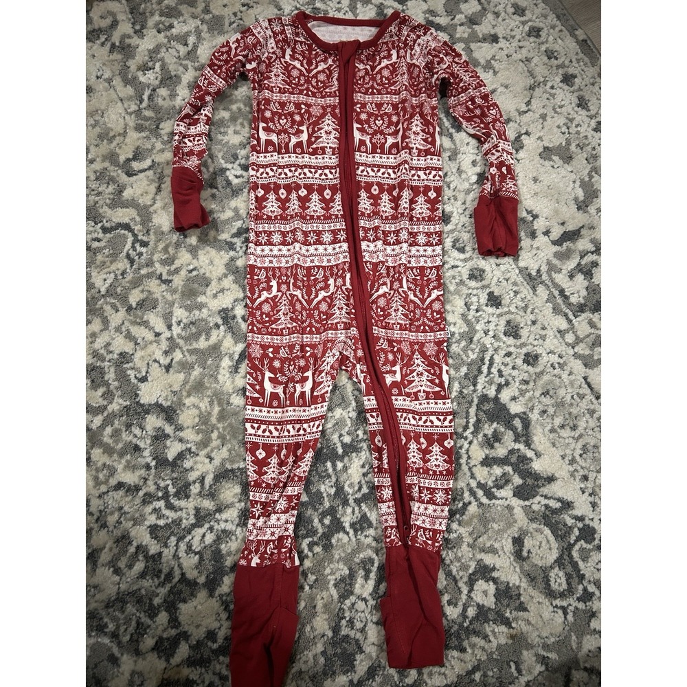 Little Sleepies CHRISTMAS HOLIDAY REINDEER CHEER Zippy Pajamas 12-18 Months